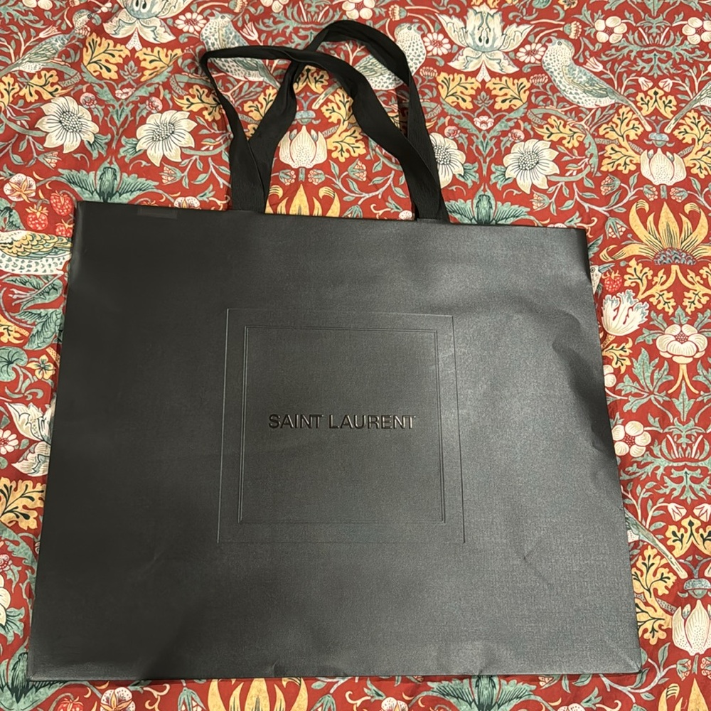 Authentic Saint Laurent Paper Shopping  Bag